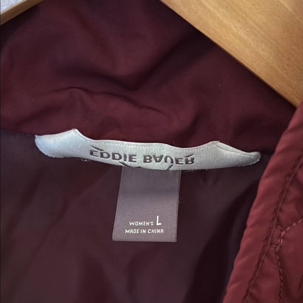 Eddie Bauer Quilted Burgundy Jacket - Picture 3 of 3